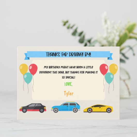 Rij op zaterdag Hartelijk dank Kaart (Staand voorkant)