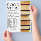 Rij oude boeken, Adverteren boekwinkel Flyer (Hand)