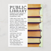Rij oude boeken, bibliotheek Adverteren Flyer (Voorkant)