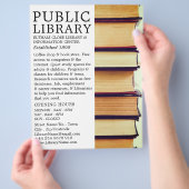 Rij Oude Boeken, Bibliotheekreclame Flyer (Hand)