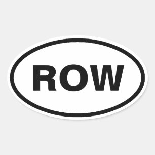 Rij ovale auto stickers