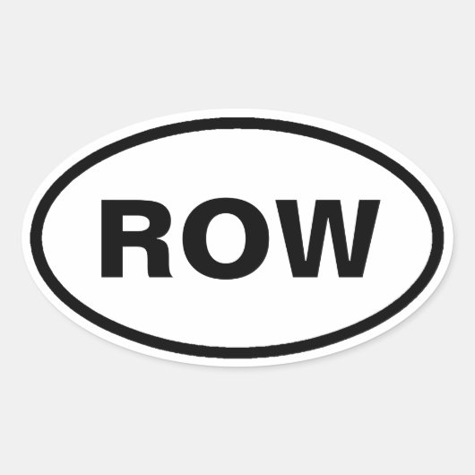 Rij ovale auto stickers (Voorkant)