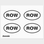 Rij ovale auto stickers (Vel)