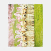 Rij puppy konijnen fleece deken (Voorkant)