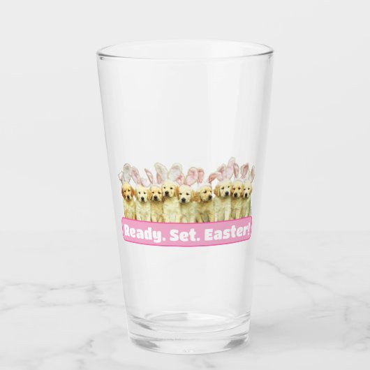 Rij puppy konijnen glas (Voorkant)