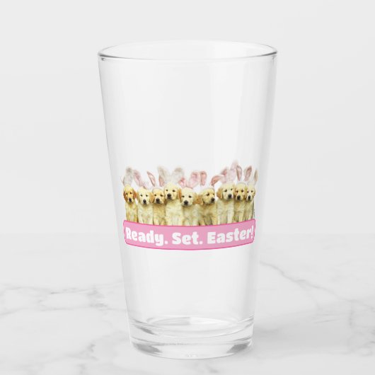 Rij puppy konijnen glas (Voorkant)