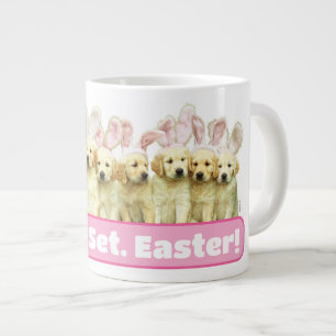 Rij puppy konijnen grote koffiekop