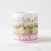 Rij puppy konijnen grote koffiekop (Voorkant)