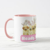 Rij puppy konijnen mok (Links)
