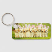 Rij puppy konijnen sleutelhanger (Achterkant)