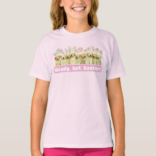 Rij puppy konijnen t-shirt