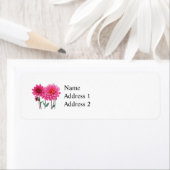Rij Roze Dahlias Etiket (Insitu)