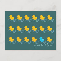 rij schattige eenden