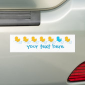 rij schattige eenden bumpersticker (Op auto)