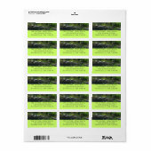 Rij schildpadden groene natuur foto etiket (Full Sheet)