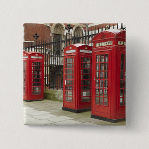 Rij telefoonhokjes aan de achterkant van de Royal Vierkante Button 5,1 Cm