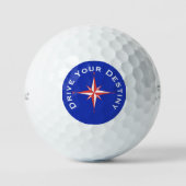 Rij uw Destiny Custom Text Golf Ball Golfballen (Voorkant)