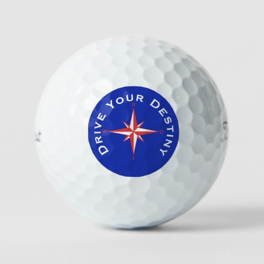 Rij uw Destiny Custom Text Golf Ball Golfballen (Voorkant)