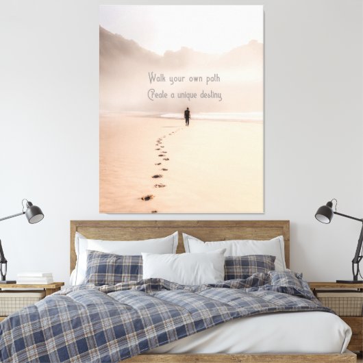 Rij uw eigen pad Creëer een unieke bestemming Canvas Afdruk (Insitu (Slaapkamer))