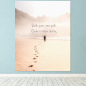 Rij uw eigen pad Creëer een unieke bestemming Canvas Afdruk (Insitu (Houten vloer))