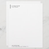 Rij van Asclepius [medisch symbool] Briefhoofd Ontwerp (Voorkant / Achterkant)