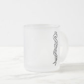 Rij van Asclepius [medisch symbool] Matglas Koffiemok (Voorkant rechts)