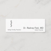 Rij van Asclepius [medisch symbool] Mini Visitekaartje (Voorkant)