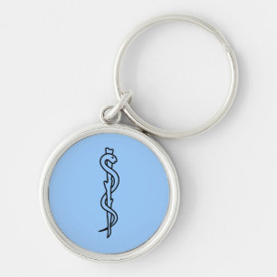Rij van Asclepius [medisch symbool] Sleutelhanger