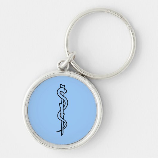 Rij van Asclepius [medisch symbool] Sleutelhanger (Voorkant)
