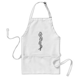 Rij van Asclepius [medisch symbool] Standaard Schort