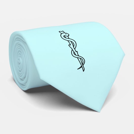 Rij van Asclepius [medisch symbool] Stropdas (Opgerold)