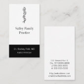 Rij van Asclepius [medisch symbool] Visitekaartje (Voorkant / Achterkant)