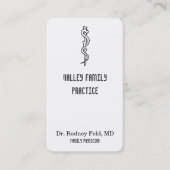 Rij van Asclepius [medisch symbool] Visitekaartje (Voorkant)