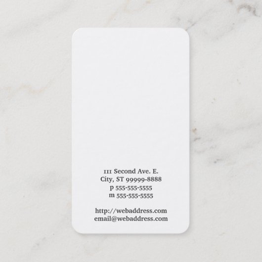 Rij van Asclepius [medisch symbool] Visitekaartje (Achterkant)