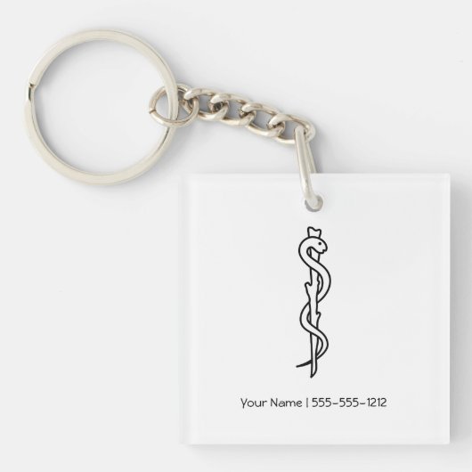 Rij van Asclepius Sleutelhanger (voorkant)