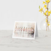 Rij van Ballerinas Dancing BLANK Kaart (Gele Bloem)