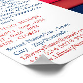 Rij van boeken, Bibliotheek Adverteren Poster (Hoek)