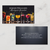 Rij van cocktail Drinken in Bar Visitekaartje (Voorkant / Achterkant)