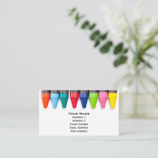 Rij van Crayons Visitekaartje (Staand voorkant)