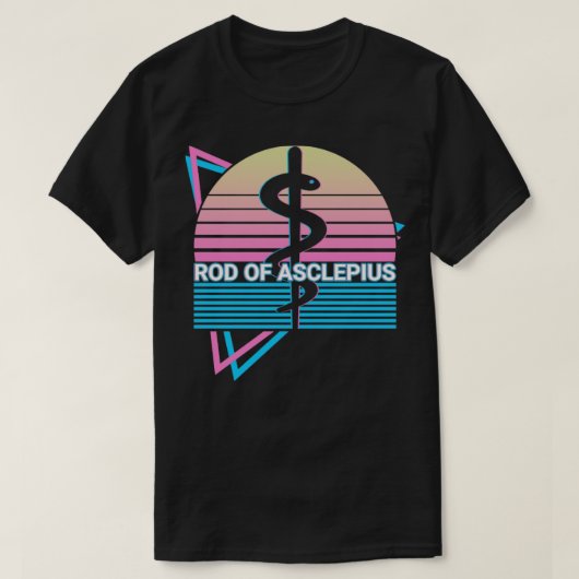 Rij van de Asclepius-staf van de Griekse mythol va T-shirt (Design voorkant)