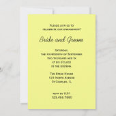 Rij van de Gele Zonnebloem Garden Engagement Party Kaart (Achterkant)