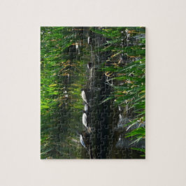 Rij van de groene Natuur van Turtles Foto Legpuzzel