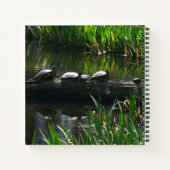 Rij van de groene Natuur van Turtles Foto Notitieboek (Achterkant)