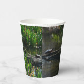 Rij van de groene Natuur van Turtles Foto Papieren Bekers (Rechts)