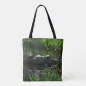 Rij van de groene Natuur van Turtles Foto Tote Bag (Achterkant)