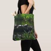 Rij van de groene Natuur van Turtles Foto Tote Bag (Dichtbij)