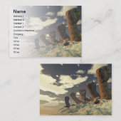 Rij van de lijsten visitekaartje (Voorkant / Achterkant)