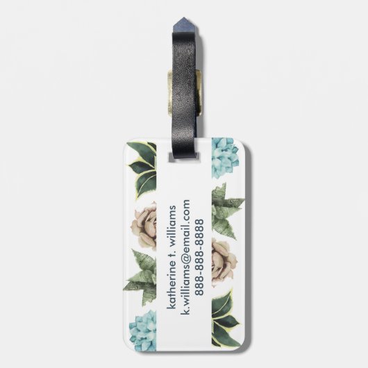 Rij van de Succulenten Bagagelabel (Achterkant verticaal)