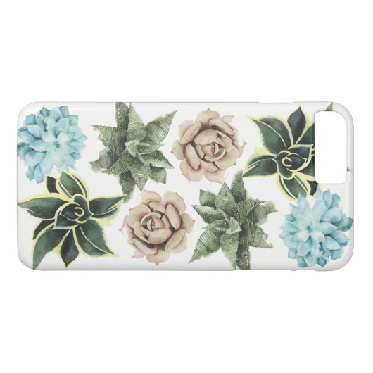 Rij van de Succulenten Case-Mate iPhone Case (Achterkant (Horizontaal))