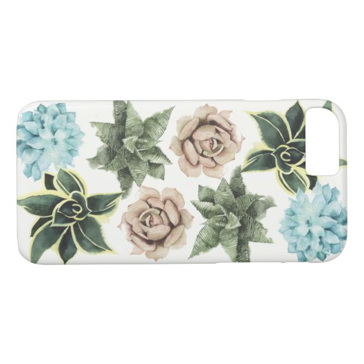 Rij van de Succulenten Case-Mate iPhone Case (Achterkant (Horizontaal))